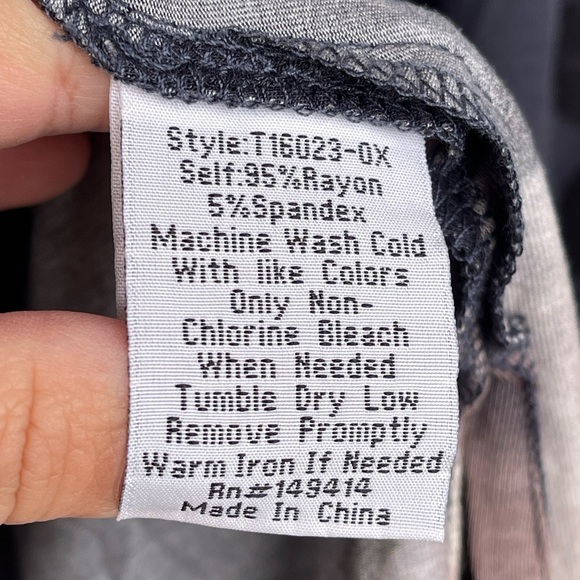 JOHNNY WAS GREY PEONY PUFF SLEEVE MOCK NECK TOP SIZE 3X - Picture 7 of 11